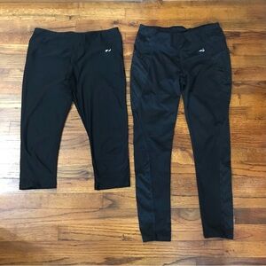 Ladies Avia Black Stretch Leggings Pants
1 Ankle Length & 1 Capri
Stretch Waist